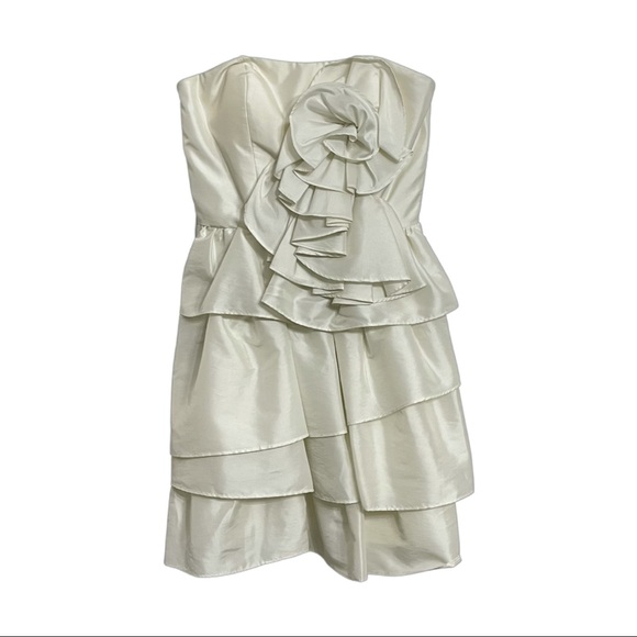 Hailey Logan Dresses & Skirts - Hailey Logan By Adriana Papell Strapless Flower Ruffle Dress